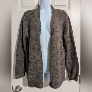 J. Jill Large Cotton Open Cardigan Soft Cabincore Sweater